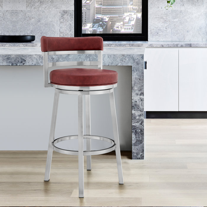 Wade Logan® Deherrera Swivel Counter & Bar Stool with Metal Base and